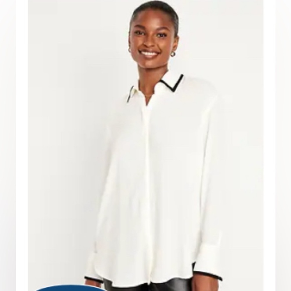 Crepe Button Down Top